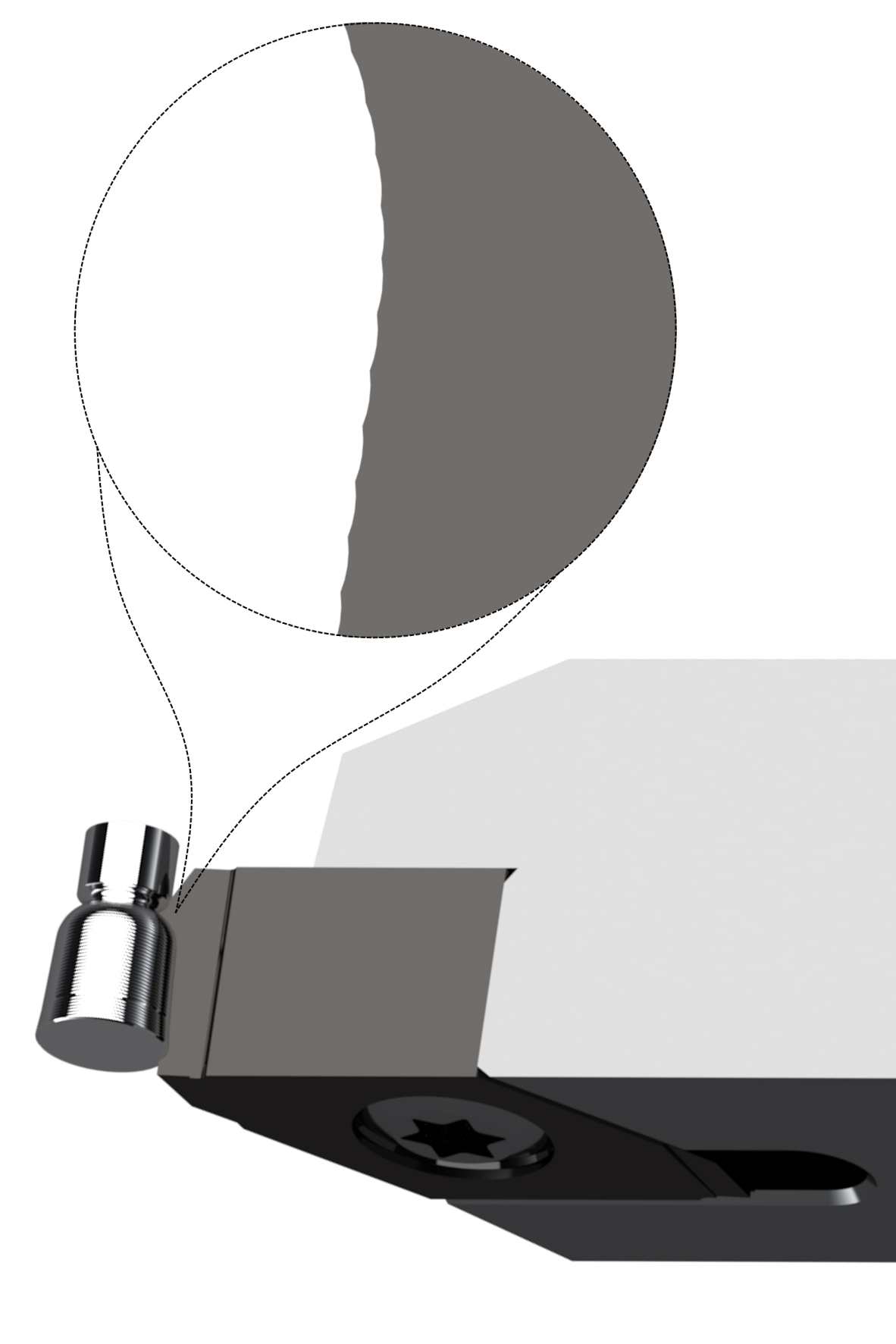 System ANF with profiled form grooving insert ensures continuously equal roughness on the turned part